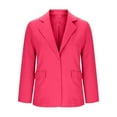 thumbnail image 5 of Plus Size Blazer for Women, Yigetop for Women Lightweight Open Front Suit Jacket Notch Collar Long Sleeve Work with Pockets Womens Blazer Hot Pink XL, 5 of 7