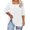 White, variant on Vivianyo HD Women's Pleated Square Neck Tunic Top, Roll Tab 3/4 Sleeve Loose Flowy Blouse for Women, Fall Casual Tops for Daily Errands, Sizes L-5XL