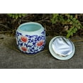 thumbnail image 5 of Blue and White Porcelain Decorative Cylindrical Temple Vase or Jar (Red and Blue), 5 of 7