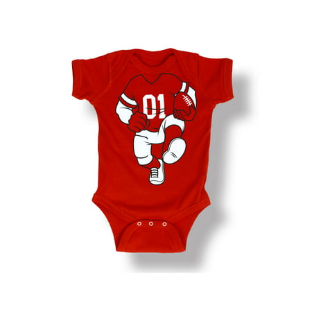 Football Player Uniform Costume Dress Up Sports Humor Baby One Piece