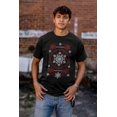 thumbnail image 4 of Ugly Christmas Snowflake Pattern Graphic T Shirt Men or Women Brisco Brands S, 4 of 6