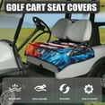 thumbnail image 2 of SEANATIVE American Flag Golf Cart Seat Cover for 2 Seats Summer Golf Cart Rear Seat Cover with 4 Pockets Universal Golf Cart Seat Blanket Abstract Fire Sports Cart Seat Cushion Accessories, 2 of 7