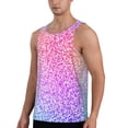 thumbnail image 2 of Easygdp Colorful Glitters Men's Tank Top, Sleeveless Muscle T Shirts, Breathable, Quick-Dry, Loose for Gym, Running, Fitness - Large, 2 of 9