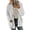 White, variant on Plus Size S-5XL Womens Oversized Winter Warm Cardigan Coats Ladies Fluffy Borg Button Jacket Outwear