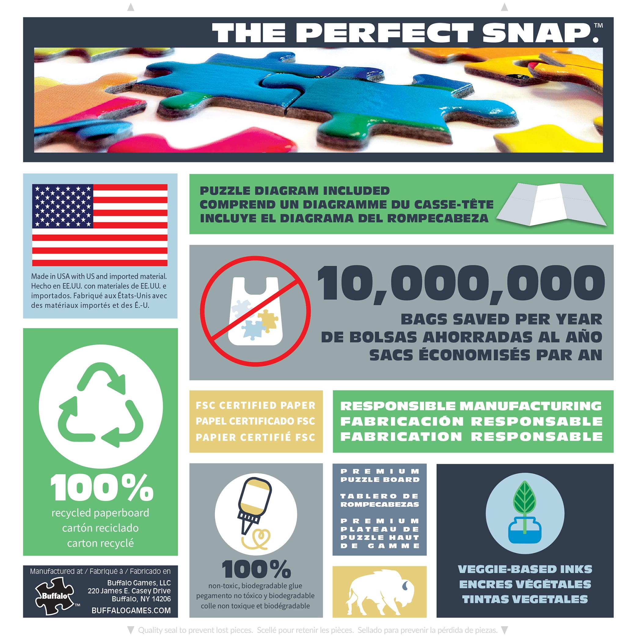 Buffalo Games Marvel The Fantastic Four 500-Piece Interlocking Jigsaw Puzzle for Adults Ages 14-99 Years