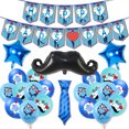 thumbnail image 1 of Juego de globos para fiesta del Día del Padre, lámina azul y negra, 25 unidades, 1 of 2
