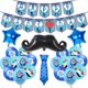 thumbnail image 1 of Juego de globos para fiesta del Día del Padre, lámina azul y negra, 25 unidades, 1 of 2