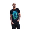 thumbnail image 3 of Ozzy Osbourne Neon Blue Bat Unisex T-Shirt - Black - Small, 3 of 6