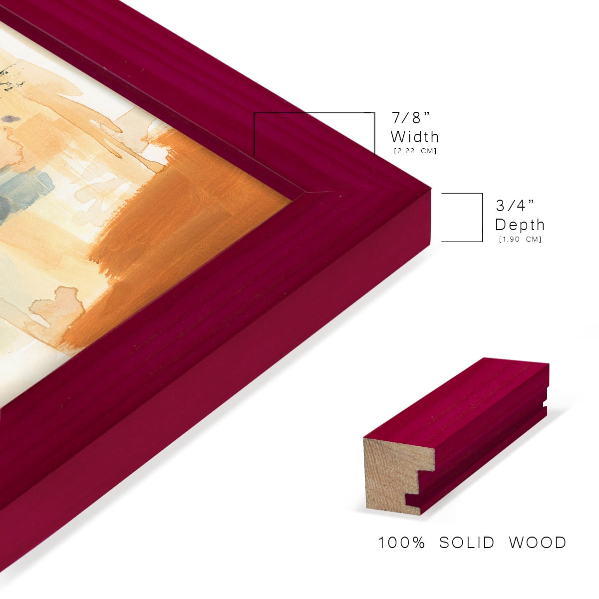 Seria IV - Framed Print w/glass - Cherry Red