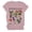 Pink, variant on Womens Summer Crew Neck Short Sleeve Tops Cropped Length Botanical Tees Graphic Pattern Printed Fashion T-Shirts