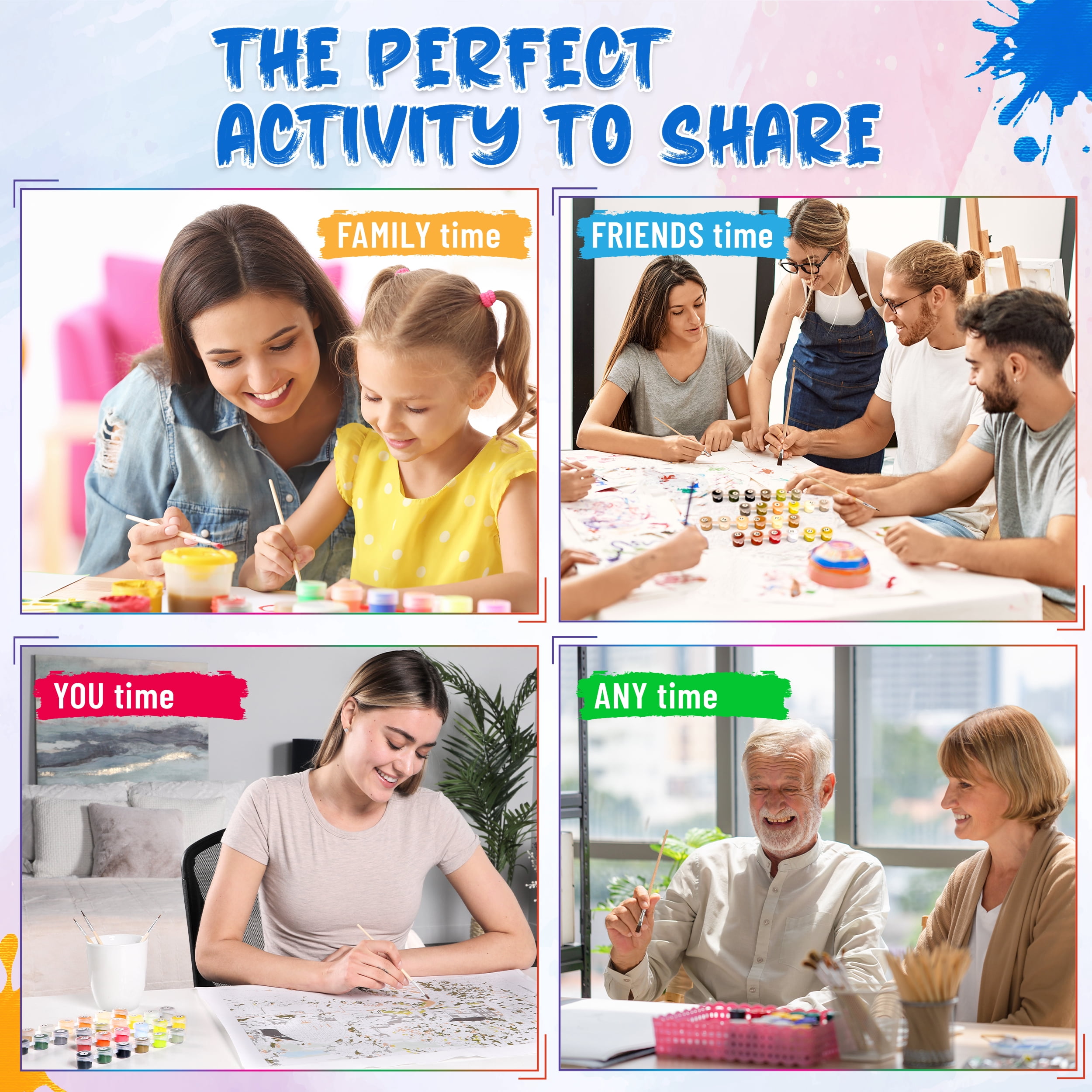 Ledgebay Paint by Number Kit for Adults, Unframed (Life's Reward)