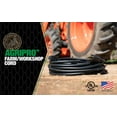 thumbnail image 2 of AgriPro Southwire 64816001 14/3 SJTOW Foot Medium-Duty 15 Amp Farm/Workshop Extension Cord, Made in The USA, 50-Feet, UL Listed, Black, 2 of 9