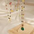 thumbnail image 4 of "Fashion-Forward Gold-Plated Titanium Necklace with Natural Stone Pendant & Handcrafted Beads – Minimalist Artisanal Jewelry, MONMONDAY", 4 of 4