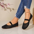 thumbnail image 6 of Samdudou Ballet Flats for Women Closed Toe Mary Jane Slip On Shoes Hollow Out Mesh Knit Upper with Elastic Instep Strap Casual Walking Footwear, 6 of 9