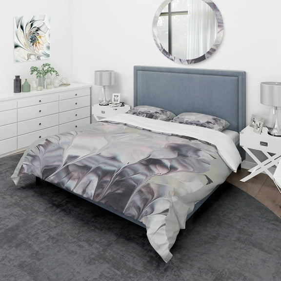 Designart 'Light and Shadow I' Geometric Duvet Cover Set