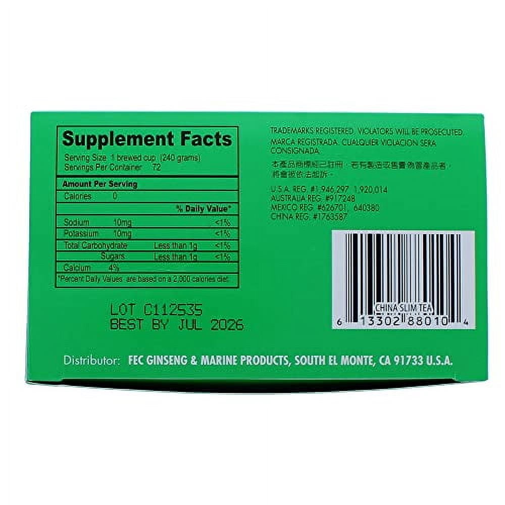 China Slim Dieter'S Tea Delight, Large, 72-Count (Pack Of 2, 144 Tea Bags Total)