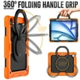 thumbnail image 3 of for iPad Pro 12.9 inch Case (2022/2021/2020/2018), 360 Rotating Shockproof Cover with Stand, Handle, Shoulder Strap, Orange, 3 of 7