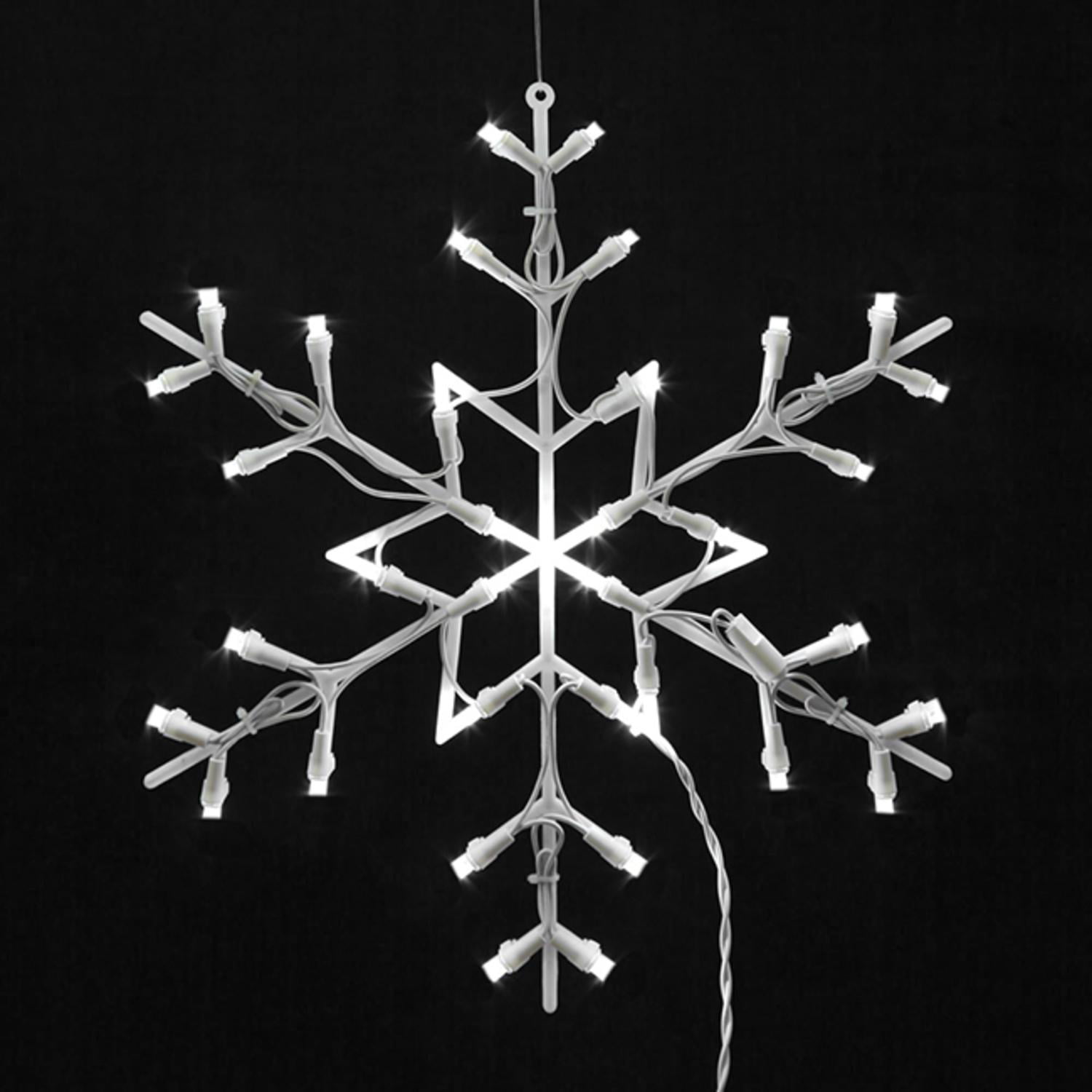 16 quot Lighted LED Snowflake Christmas Window Silhouette Decoration 