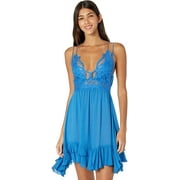 Free People Womens Adella Slip Dress Medium Baltic