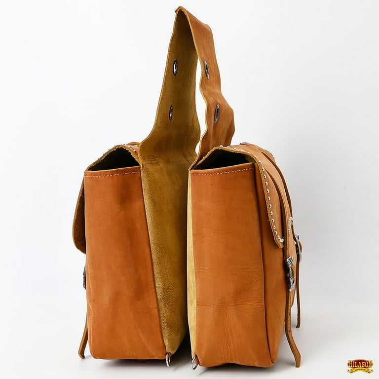 Hilason Western Horse Leather Saddle Bag Heavyduty Traditional Trail Ride Walmart