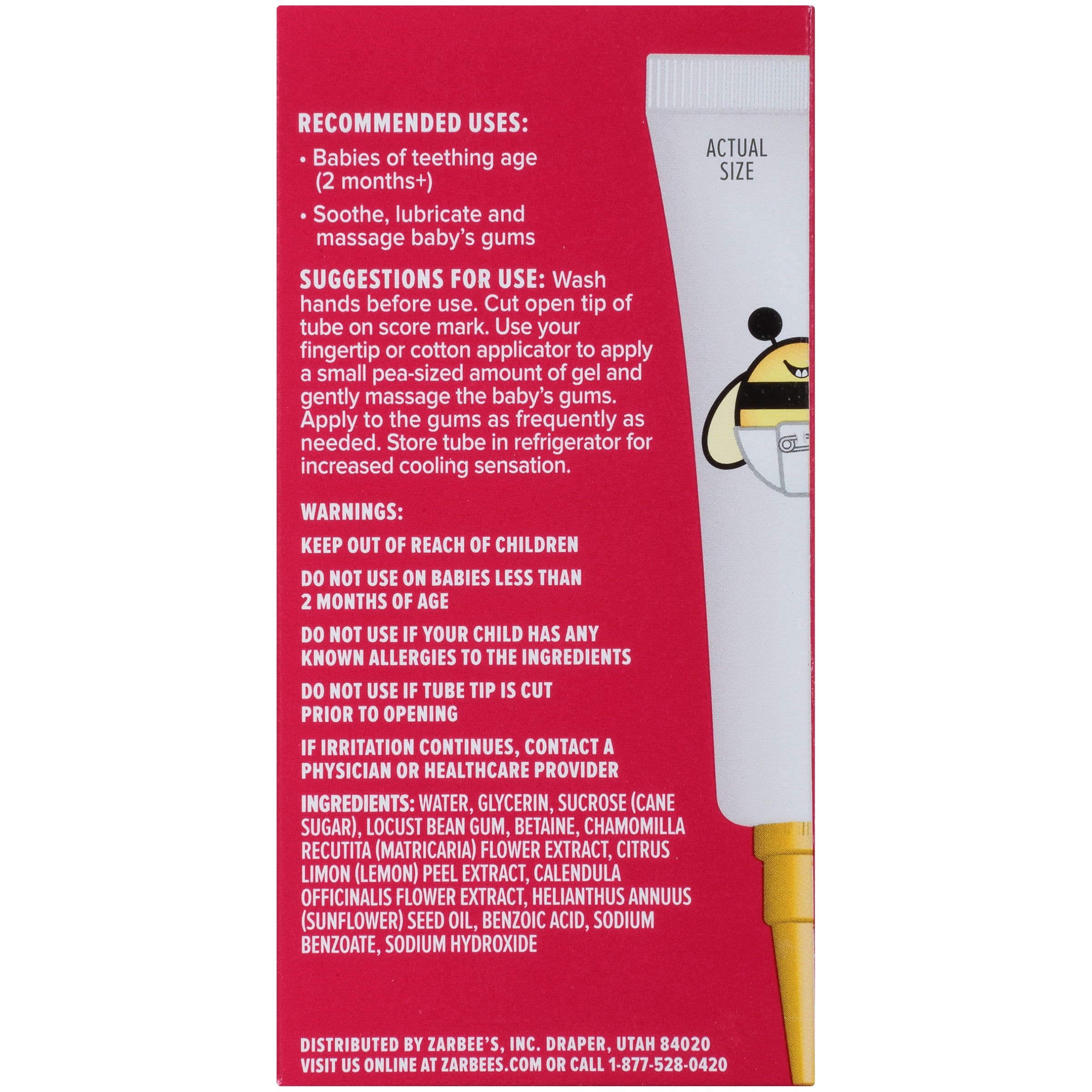 zarbee's teething gel