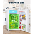 thumbnail image 5 of Upstreman Mini Fridge with Freezer, 3.2 Cu.Ft Small Refrigerator Single Door Compact Refrigerator for Dorm Office, Adjustable Thermostat, Low Noise, BR321 White, 5 of 11