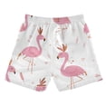 thumbnail image 2 of Kids' Beach Pants Comfortable Swim Trunks Cute Pink Flamingo Pattern Shorts for Pool Vacation and Lounge Wear 2T, 2 of 8