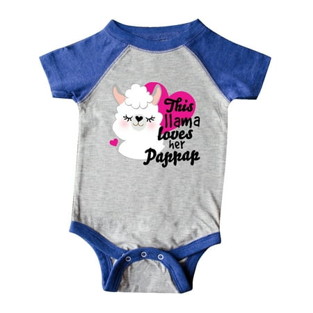 

Inktastic Valentines Day This Llama Loves Her Pappap Gift Baby Girl Bodysuit