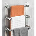 thumbnail image 2 of WKSCLPAI Wall-mounted Bathroom Organizer 304 Stainless Steel Triple Bathroom Towel Rack Bathroom Towel Bar Triple Brushed with Hook Bath Towel Rack Towel Racks for Bathroom, 2 of 8