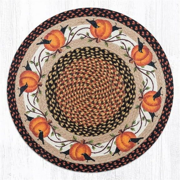 Capitol Importing 66-222PC 27 x 27 in. Jute Round Pumpkin Crow Patch