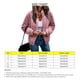 thumbnail image 4 of Mujer Invierno Chaqueta De Manga Larga Moda Otoño Invierno Cálido Color Puro Cremallera Frente Abierto Outwear Abrigo Rosa S, 4 of 5