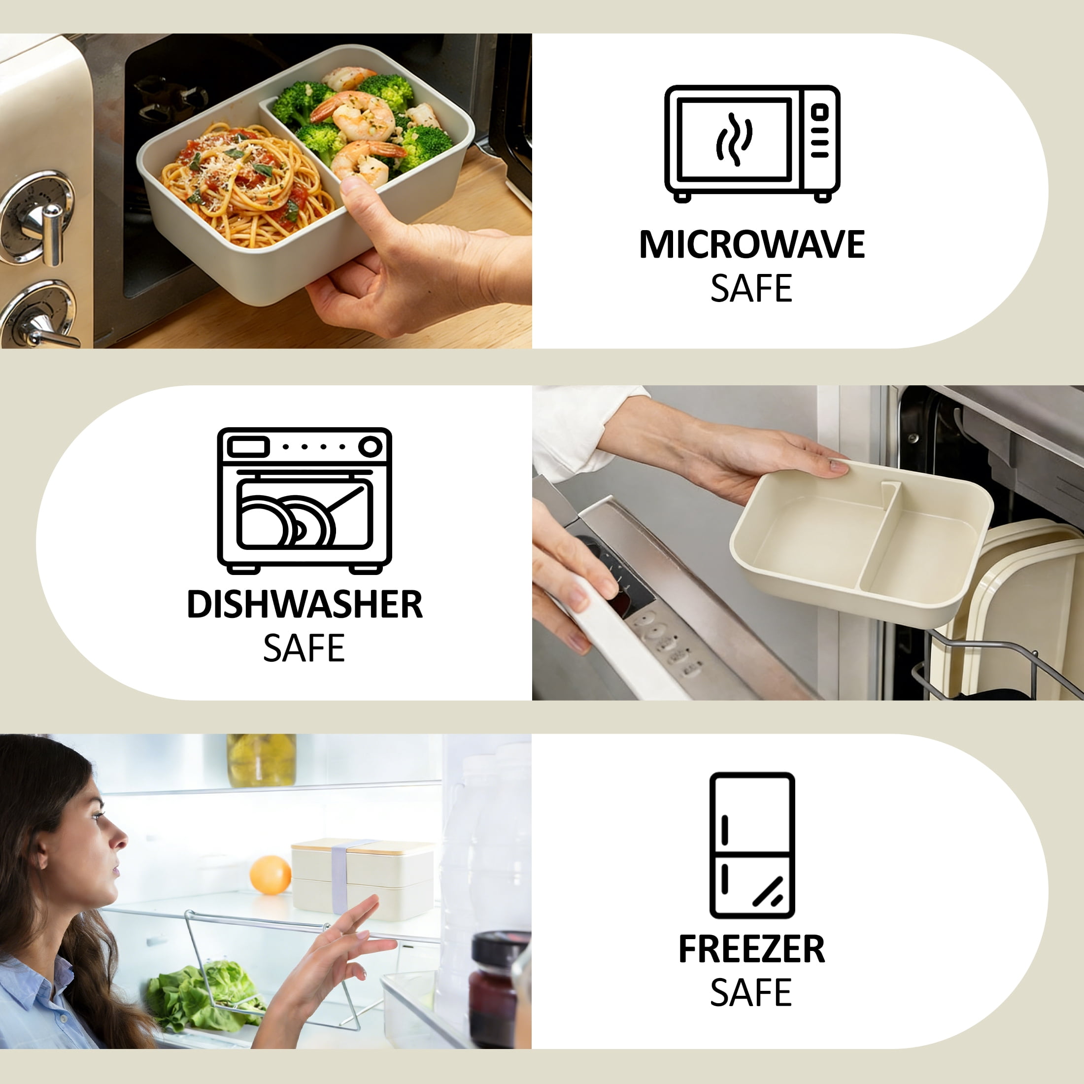 Adult Bento Box, Stackable Bento Lunch Boxes with Utensil, Portable Food Container, Leak-Proof Lunch Boxes for Adults & Teens, BPA-Free