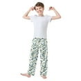thumbnail image 2 of FORMRS Boys Pajama Pants with Pockets Size 9-10Y Kids Lounge Sleep Bottoms, Darker Leafy Pattern, 2 of 8