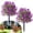 Purple, variant on Djiypn 22" Set of 2 Spring Artificial Boxwood Topiary Ball Tree with Spikes,UV Resistant Fake Outdoor shrubs with Violet Flowers, Realistic Faux Plants Bushes for Garden Front Porch Yard Patio