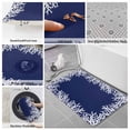 thumbnail image 6 of Coastal Coral Bath Mat 3 Piece Bathroom Rug Set, Navy Blue Ocean Marine Nautical Beach Non Slip Bath Rug Contour Mat and Toilet Lid Cover, Absorbent Shower Mats Soft Bath Rugs and Mats Sets, 6 of 8