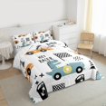 thumbnail image 3 of Homewish Cute Cartoon Dinosaur Full Size Comforter Sets,Toy Race Car Bedding Comforter Set,White Black Blue Bedding Sets For Boys Kids,Ultra Soft Home Decor Reversible,3-Piece, 3 of 8