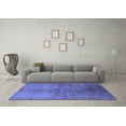 thumbnail image 3 of Ahgly Company Machine Washable Indoor Square Oriental Blue Industrial Area Rugs, 6' Square, 3 of 4
