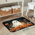 thumbnail image 2 of SPXUBZ Halloween Ghost Pumpkin Non Slip Flannel Floor Mat for Bathroom Kitchen Bedroom Decor 16x24 inch, 2 of 5