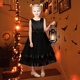 thumbnail image 2 of Vestido de Niña Negro con Moño Fiesta Certamen Halloween Falda Abombada sin Mangas 7 Años, 2 of 6