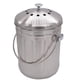 thumbnail image 4 of Cubo de abono de acero inoxidable Cubo de abono Botes de basura para cocinas con tapa Cubo de basura Cubo de abono para encimera de cocina Bote de basura, 4 of 5