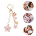 thumbnail image 4 of Unique Bargains 1 Pc Handbag Charm Keychain Flower Bag Accessories Gold Tone Pink, 4 of 6