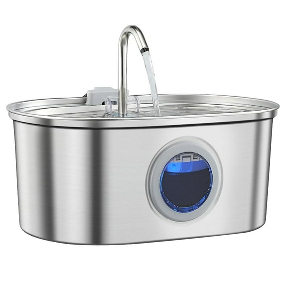 3.2 L Cats Drinking Fountain with with Viewable Window Pet Water Dispenser with Recirculate Filter for Water