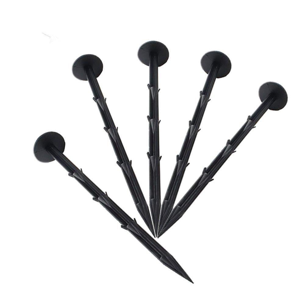 KINGLAKE 30 Pcs 8 Inch Plastic Garden Stakes Anchors Plastic Landscape Anchoring Spikes for Keeping Garden Netting Down,Holding Down The Tarps and Landscape Fabric Lawn Edging,Tents,Weed Cover