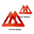 thumbnail image 4 of Portable Car Auto Reflective Traffic Warning Sign Triangle Foldable Solid Standing Tripod Road Emergency Standby, 4 of 8