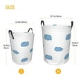 thumbnail image 6 of YFYANG Waterproof Laundry Hamper, Blue Cloud Doodle Laundry Basket Oxford Fabric with Handle Foldable, S, 6 of 8