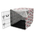 thumbnail image 3 of Vintage Trucks Dog Crate Cover, Themed Pattern of Cartoon Style Pastel Tone Vehicle Art, Easy to Use Pet Kennel Cover Small Dogs Puppies Kittens, 7 Sizes, Pastel Pink Dark Grey, by Ambesonne, 3 of 6