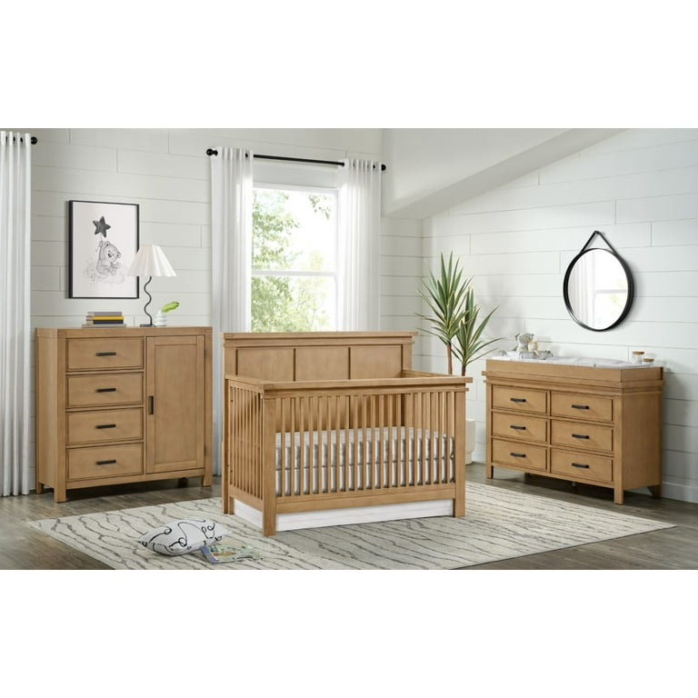 Soho Baby Mystic 4in1 Convertible Crib Honey Wood - Walmart.com