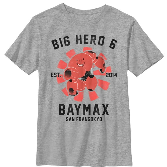 Boy's Big Hero 6 Baymax Portrait Graphic Tee Athletic Heather Large