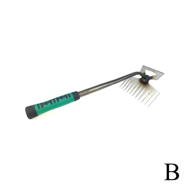 Garden Rake with Durable Steel Tines - 5/11/6 Teeth Options, Ergonomic Handle, Versatile Use, Easy Storage