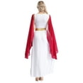thumbnail image 3 of Miutii Robe Grecque Ancienne pour Femme Robe Maxi Sans Manches Robe Toga Grecque Robe de Cosplay Reine Romaine Bourgogne TTG, 3 of 10